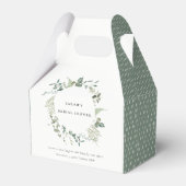 Botanische Eucalyptus Waterverf Vrijgezellenfeest Bedankdoosjes (Voorkant Zijde)