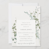 Botanische Eucalyptus Waterverf Vrijgezellenfeest Kaart (Voorkant)