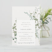 Botanische Eucalyptus Waterverf Vrijgezellenfeest Kaart (Staand voorkant)