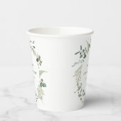 Botanische Eucalyptus Waterverf Vrijgezellenfeest Papieren Bekers (Links)