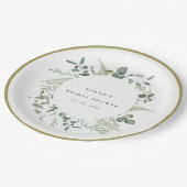 Botanische Eucalyptus Waterverf Vrijgezellenfeest Papieren Bordje (Gekanteld)