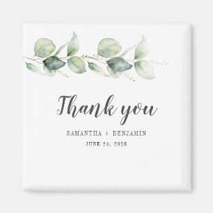 Botanische Eucalyptus Waterverf Weddenschap Bedank Magneet