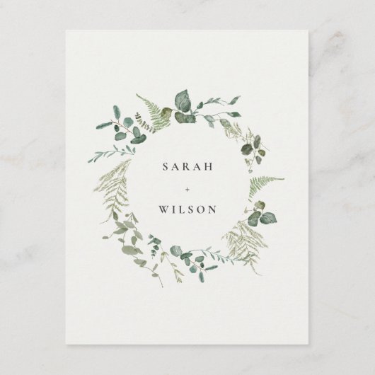 Botanische Eucalyptus Waterverf Weddenschap Detail Informatiekaartje (Achterkant)