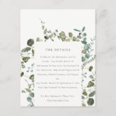 Botanische Eucalyptus Waterverf Weddenschap Detail Informatiekaartje (Voorkant)