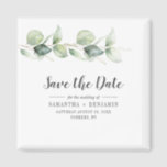 Botanische Eucalyptus Weddenschap opslaan Datum Magneet<br><div class="desc">Cute Botanical Eucalyptus Waterverf Wedding save the date magnet that maakt een perfecte hoer voor je gasten en zal jarenlang worden gekoesterd</div>