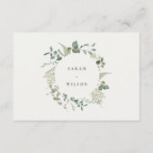 Botanische Eucalyptus Weddenschap QR-code RSVP Informatiekaartje (Achterkant)