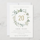 Botanische Eucalyptus Wreath Weddenschap Jubileum Kaart (Voorkant)