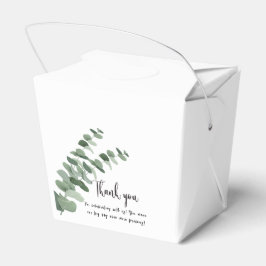 Botanische Eucalyptus Zwart-wit bruiloft Bedankdoosjes