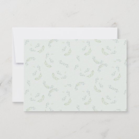 Botanische eucalyptusbladeren Bindende RSVP-kaarte Kaart (Achterkant)