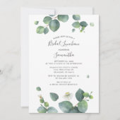 Botanische Eucalyptusbladeren Bruidslunch Kaart (Voorkant)