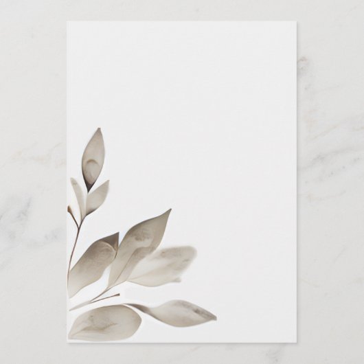 Botanische eucalyptusbladeren menu (Achterkant)