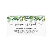 Botanische eucalyptusolie die we hebben verplaatst etiket (Voorkant)