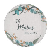 Botanische familie Elegant Dusty Blue Sage Snijplank (Voorkant)