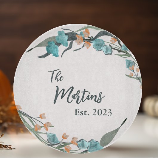 Botanische familie Elegant Dusty Blue Sage Snijplank