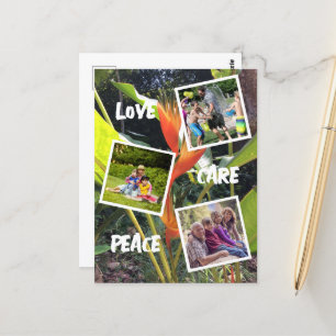 Botanische familie Foto collage Briefkaart