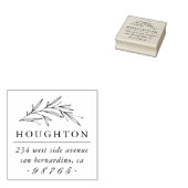  Botanische Familienaam & Retouradres Rubberstempel (Gestempeld)