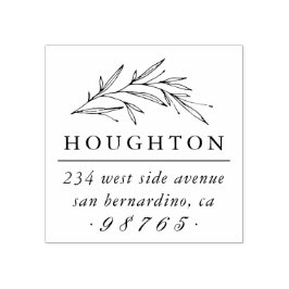  Botanische Familienaam & Retouradres Rubberstempel