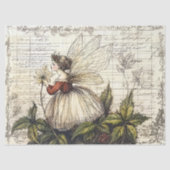  botanische fee met Antiek script Tissuepapier (Voorkant)
