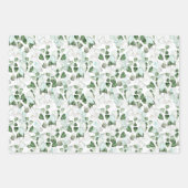 Botanische feestdag groen inpakpapier vel (Voorkant)