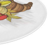 Botanische feestdag Harvest Cornucopia Waterverf Snijplank (Hoek)