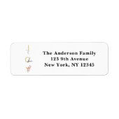 Botanische feestdag - Joy Rustic Gold Minimal Part Etiket (Voorkant)