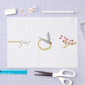 Botanische feestdag - Joy Rustic Gold Minimal Part Tissuepapier (Craft)