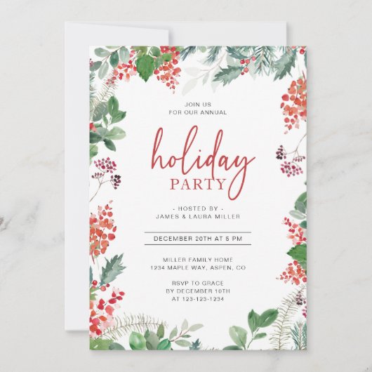 Botanische feestdag kaart (Voorkant)