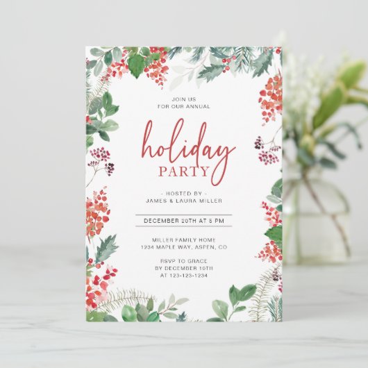 Botanische feestdag kaart (Staand voorkant)