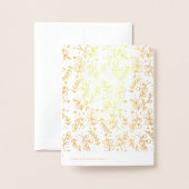 Botanische feestdagen folie kaarten (Met envelop)