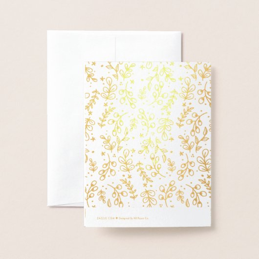 Botanische feestdagen folie kaarten (Met envelop)