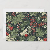 Botanische Feestelijke 5 Fotocollage Kerstmis Feestdagenkaart (Achterkant)