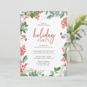 Botanische feestelijke uitnodiging (Staand voorkant)