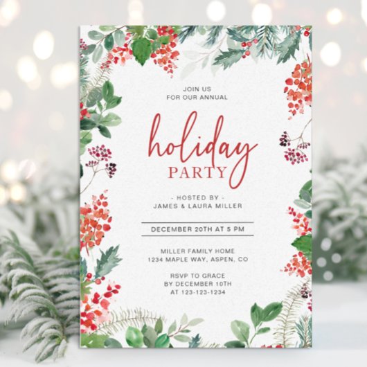 Botanische feestelijke uitnodiging