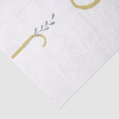 Botanische Feestvreugde Rustieke Goud Minimal Fees Tissuepapier (Detail)