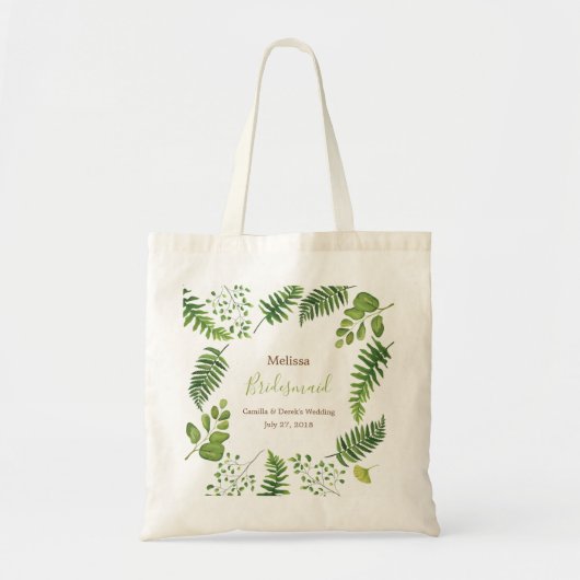 Botanische fern Bridal Canvas tas (Voorkant)
