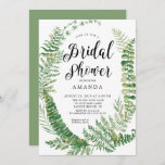 Botanische Fern Bridal Shower Kaart<br><div class="desc">Moderne botanische groene fern bruid doucheuitnodiging met bijbehorende groene rug voor een speciale aanraking.</div>