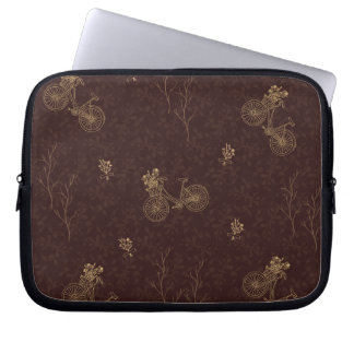 Botanische fiets neopreen laptophoes laptop sleeve