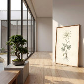 Botanische Flanel Bloem Canvas Print Kunst