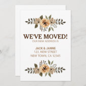 Botanische Flora Aankondigingskaart Verhuisd Aankondiging (Voorkant / Achterkant)
