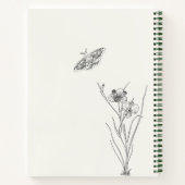 Botanische Flora Moth Hardcover Notitieboek (Achterkant)