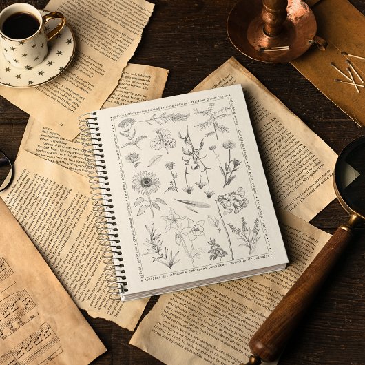 Botanische Flora Moth Hardcover Notitieboek