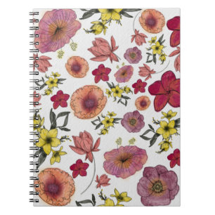 Botanische flora Waterverf Patroon 1.0 Notitieboek