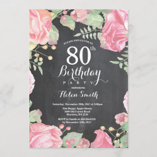 Botanische Floral, 80e verjaardag uitnodiging