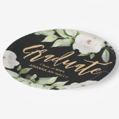 Botanische Floral Afstuderen Script Afstuderen Bla Papieren Bordje (Gekanteld)