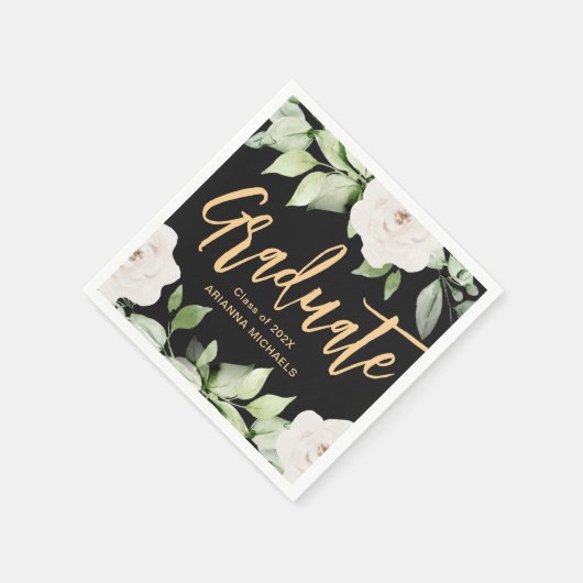 Botanische Floral Afstuderen Script Afstuderen Bla Servet (Hoek)