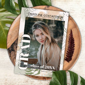 Botanische Floral Boho Afstuderen Aankondiging