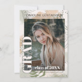 Botanische Floral Boho Afstuderen Aankondiging (Voorkant)