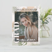 Botanische Floral Boho Afstuderen Aankondiging (Staand voorkant)