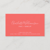 Botanische Floral Boho-kunst in roze rood geperson Visitekaartje (Voorkant)