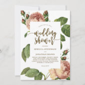 botanische floral bruiloft doucheuitnodiging kaart (Voorkant)